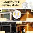 Porch Lights Outdoor Motion Sensor Wall Sconce Anti-Rust Aluminum, Exterior Outdoor Wall Lights Dusk to Dawn Porch Light Fixture Wall Mount for House Outside Patio 2Pack White
