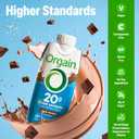 Orgain Organic Vegan Protein Shake, Creamy Chocolate - 20g Plant Based Protein, Ready to Drink, Fruits & Vegetables, Gluten Free, Kosher, No Soy or Dairy Ingredients, 11 Fl Oz (Pack of 12) (EXP 09/22/26)