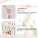 HI BABY MONMENT Crib Mobile Arm - Baby Mobile Hanger with 2-Height Settings Adjustable, Stabilizing Attachment for Added Safety, Mobile Arm for Crib, Sturdy & Secure Design for Nursery Mobile