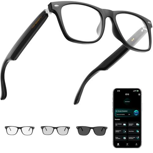 Giwbeiv AI Smart Glasses for Men and Women with Chat GPT, Bluetooth Translation Glasses with 164 Languages and Color-Change Lens, Music Playback & Hands-Free Calls, UV & Blue Light Protection
