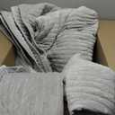 Stripe Channel Luxury Velvet Quilt Set Queen Size, Frost Gray
Ultra Soft Velvet Bedding Set, Lightweight Comforter, Oversized Bedspread Coverlet for All Season, with 2 Matching Shams