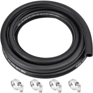 5/16 Inch ID Fuel Line Hose - 5FT Marine Grade Fuel Line with 4PCS Hose Clamps,300PSI High-Pressure Fuel Line for Automotive Fuel Systems Engines (5/16" ID-5Ft)