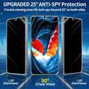 2 x 3 Pack Privacy Screen Protector for Samsung Galaxy S26 Ultra Tempered Glass + 2 Pack Camera Lens Protector, True 25Anti Spy, Military Grade Shatterproof, 9H+ Hardness, Auto Alignment Frame 6.9" (Black)