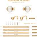 Ceramic Curtain Rods for Windows 18 to 55 Inch,1 Inch Adjustable Telescoping Drapery Rod Heavy Duty Window Treatment Single Curtain Rod Set for Bedroom,Gold Beige