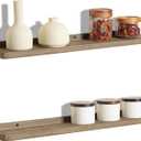 Freezing point Floating Shelf for Wall Set of 2 Natural Wood 23Inch Wall Shelves Decor Plant Display Collectibles Mounted Kitchen Bathroom Bedroom Corner Decorative Storage Stand Coffee, 234