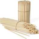 Bamboo Skewers for Kids 8 inch Blunt Tip, Safe Wooden Corn Dog Sticks for Candy Apple Fruit Bouquet Flower Chocolate Fountain Fondue Grilling Kabobs, Long Cake Pop Sticks, Lollipop Sticks Diam 4mm