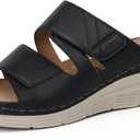 Ortho+rest Women Arch Support Slides Orthotic Walking Sandals Orthopedic Sandals (8, Black)