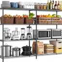 IZEUK 4-Tier 34 Inch Wide Storage Shelf, Heavy Duty Metal Wire Shelving, 4 Tier, 15.7" D*33.5" W*59.5" H