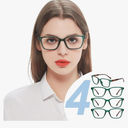 WEMOOTANTS 4 Packs Large Reading Glasses for Women Comfortable Square Readers 1.0 1.25 1.5 1.75 2.0 to 4.0