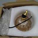 Shenmoyl Vintage Battery Operated Wall Sconce with Amber Tulip Glass Lampshade Rechargeable Battery Powered Wall Light with Remote Control for Bedside Bedroom Doorway
