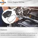 Lower Engine Oil Pan Replacement# 11110-5CB2B 11110-5CB1B Fit 2016-2021 Infiniti Q50 2017-2021 Q60 Only AWD 3.0L