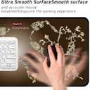Mouse Pad - Gaming Desk Mat with HD Game Guide Map Surface, 3mm High Density Neoprene & Non Slip Rubber Base for PC/PS5/Office/Streaming Setup (Brown)