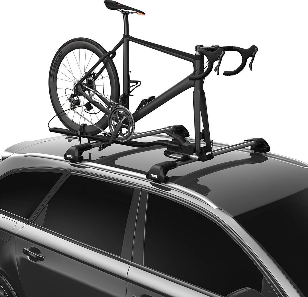 Thule TopRide Roof Mounted Bike Rack
TopRide Fork Mount Roof Bike Carrier with Thru-Axle & Disc Brake Compatibilit