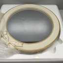 24" Vintage Gold& White Round Bow Mirror for Wall Decor Nursery Girl Vanity