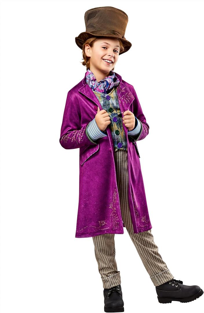 Rubies Wonka: Willy Wonka Costume for Kids, Boy's Medium