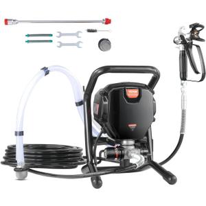 VEVOR 750W Stand Airless Paint Sprayer, 3000PSI High Efficiency Electric Airless Sprayer, Fine and Even Painting Effect, Handheld Paint Sprayers for Home Interior and Exterior Furniture and Fences