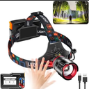 Bud K Headlamp Rechargeable, Super Bright with 5 Modes, Motion Sensor Head Lamp Batteries Included, Waterproof Headlamps for Camping Hunting Running Fishing Biking
