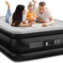 Airefina Air Mattress Queen with Built in Pump, 18 Raised Comfort Blow Up Mattress with Carrying Bag, Portable Inflatable Mattress for Guest Home, Air Bed Colchones Inflables 750 Lbs Max, 80*60*18 in (Standard Height 18" Black)