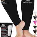 Mojo Compression Socks Footless for Women and Men 20-30mmHg - Extra Wide Plus Size Calf Sleeve - A604, L
