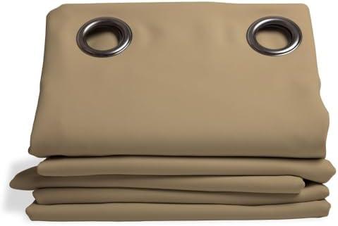 hermal Insulated 100% Blackout Curtains, Noise Reducing Performance Slider Curtain Panel with Black Lining, Full Light Blocking Patio Door Drapery (1 PC, 100-inch x 84-inch, Biscotti Beige)