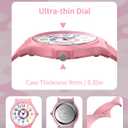 Kids Analog Watch Boys Girls, 30M Waterproof, Sports Watch for Boys, Easy to Read Children's Thin Dial Wrist Watches with Soft Band, for Ages 5-15 Kids Great Birthday Gifts Christmas Day Pink Colorful Dial