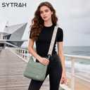 SYTRAH Anti Theft Crossbody Purse Hobo Crossbody Bags for Women, Quilted Puffer Bag Slouchy Built-in Wallet & RFID Blocking Shoulder Purses Green