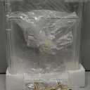 3 Pack Clear Acrylic Serving Tray with Gold Handles Serving Tray Spill Proof Acrylic Bathroom Decorative Tray Organizer for Coffee Table Countertop Appetizer Breakfast Vanity