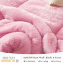 YIYEA Faux Fur King Size Comforter Set, Luxury Ultra Soft Fluffy Comforter, Plush Fuzzy Bedding Comforter Sets for Fall Winter, Cozy Warmth, No Shedding, 3PC, King, Pink