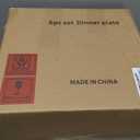 AmorArc Ceramic Dinner Plates Set of 6, 10.5 Inch Handmade Reactive Glaze Stoneware Plates, Rustic Shape Dinnerware Dish Set for Kitchen, Microwave & Dishwasher Safe, Scratch Resistant (Ocean Blue)