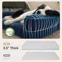 Bedsure ComfyFleece Orthopedic Dog Beds for Extra Large Dogs, Waterproof Memory Foam XL Pet Bed with Sides, Non-Slip and Egg-Crate Foam Big Dog Couch Sofa with Washable Corduroy Cover, Blue