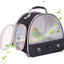 Bird Carrier, Portable Small Bird Parrot Parakeet Carrier with Standing Perch and Stainless Steel Tray, Side Access Window Collapsible