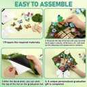49 Pcs Spring Garden Theme DIY Graduation Cap Decor Faux Assorted Flowers White Bows 3D Butterfly Stickers Artificial Moss Crafts Alphabet Tiles for DIY Hat Grad Cap Topper Graduation Party Supplies