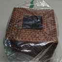 Rattan Tissue Box Cover Natural Woven Facial Napkin Holder Square (Honey Brown, 5.5x5.5x5.9 Inch)