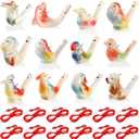 Hedume Set of 12 Ceramic Bird Whistles, Bird Water Whistles, Bird Call Whistle for Water and Bath Play Fun, Birthday Gift, Easter Gift