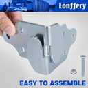 Lonffery 8 Sets Trailer Stake Sides Brackets, Corner Brackets with Screws for Wood, Utility Trailer