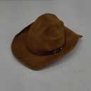 Cowboy Hat for Women and Men Wide Brim Western Cowgirl Hat (One Size, Brown)