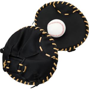 Pancake Baseball and Softball Training Glove - Flat & Soft Premium PVC Fielding Gear for Right-Hand Throw, Great Choice for Teens