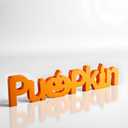 4 x Pumpkin Signs TableTop Decor Wooden Blocks Halloween Decorations for Home Wooden Pumpkins Block for Thanksgiving Decor Fall Decoration Pumpkin Letter Block Tabletop Decors for Home Office Indoor Party (Pumpkin)