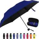 Yoobure Small Mini Umbrella with Case Light Compact Design Perfect for Travel Lightweight Portable Parasol Outdoor Sun&Rain Umbrellas, Blue