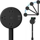 Electrical Outlet Extender Stick, Power Socket Expander Features USB-A, USB-C and 3 AC, 180 Rotating & Extends 18.5"-26.4", Wall Plug Power Socket Expander for Hard-to-Reach Outlets Behind Couch,Bed