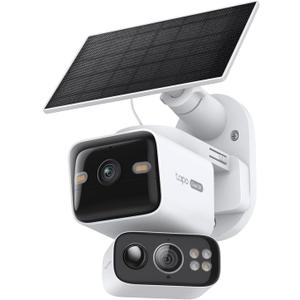 Tapo 2K Dual Lens Pan/Tilt Security Battery Camera Wireless w/Solar Panel, 165 Wide-Angle + 6mm Telephoto, Free Person/Vehicle Detection, 360 Pan, SD/Cloud Storage, Works w/Alexa & Google, C645D KIT