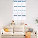 3 x 2025-2026 Wall Calendar 34.8" x 22.8" Large Vertical Yearly Wall Hanging Calenda with Julian Date from July 2025 to June 2026 Thick Paper Calendar 12 Month Annual Planner for Office Fridge(Blue)