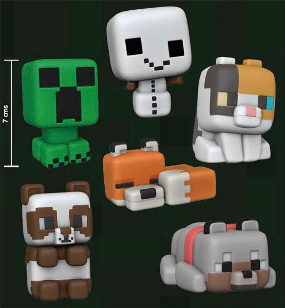 Minecraft SquishMe Series 5 Collectors Box 6 Exclusive Metallic Squishy Figures 2.5 Foam Stress Toys for Kids Ages 3+