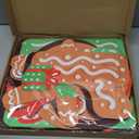 9 Pcs Christmas Gingerbread Gender Reveal Decoration Boy or Girl Yard Signs with Stake Christmas Baby Shower Decorations Gender Reveal Yard Letters Lawn Decor Outdoor Red Green Xmas Party Supplies