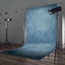 ZTHMOE 5x7ft Fabric Blue Abstract Texture Photography Backdrop (No Stand No Clips) Portrait Photoshoot Background Adult Newborn Child Headshot Photo Studio Props Booth Rod Pocket On Top