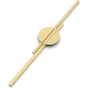 homdiy 2 Pack Half Moon Cabinet Pulls Gold Drawer Pulls Semicircle Cabinet Handles Brushed Gold Modern Hardware for Dresser Bathroom 11-1/3 inch (288mm) Hole Center