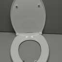 Toilet Seat, Elongated Toilet Seat with Toddler Seat Built in, Potty Training Toilet Seat Elongated Fits Both Adult and Child, with Slow Close and Magnets- Elongated (White)