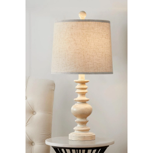 BOBOMOMO Resin 20.5" Farmhouse Lamps for Bedrooms Retro Side Table color 5