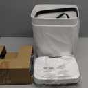 MOPALL 2 Pack Bathroom Trash Can with Lid, 3.6Gal + 2.4Gal Garbage Can with Pop-Up Lid, Small Trash Can Dog Proof, Slim Trash Bin Waste Basket for Toilet, Office, Bedroom, Living Room, Kitchen (White)