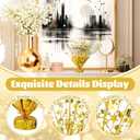 6 Pcs Metallic Foil Spray Centerpiece Star Table Decoration Gold Centerpieces Decors with Star Burst Table Centerpieces for Birthday Wedding Holiday Anniversary Graduation Home Party